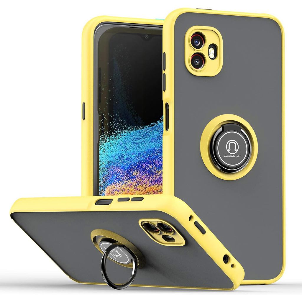 Dành cho ốp lưng Samsung Galaxy XCover6 Pro, Ốp điện thoại chân đế chống sốc hai lớp có giá đỡ vòng 