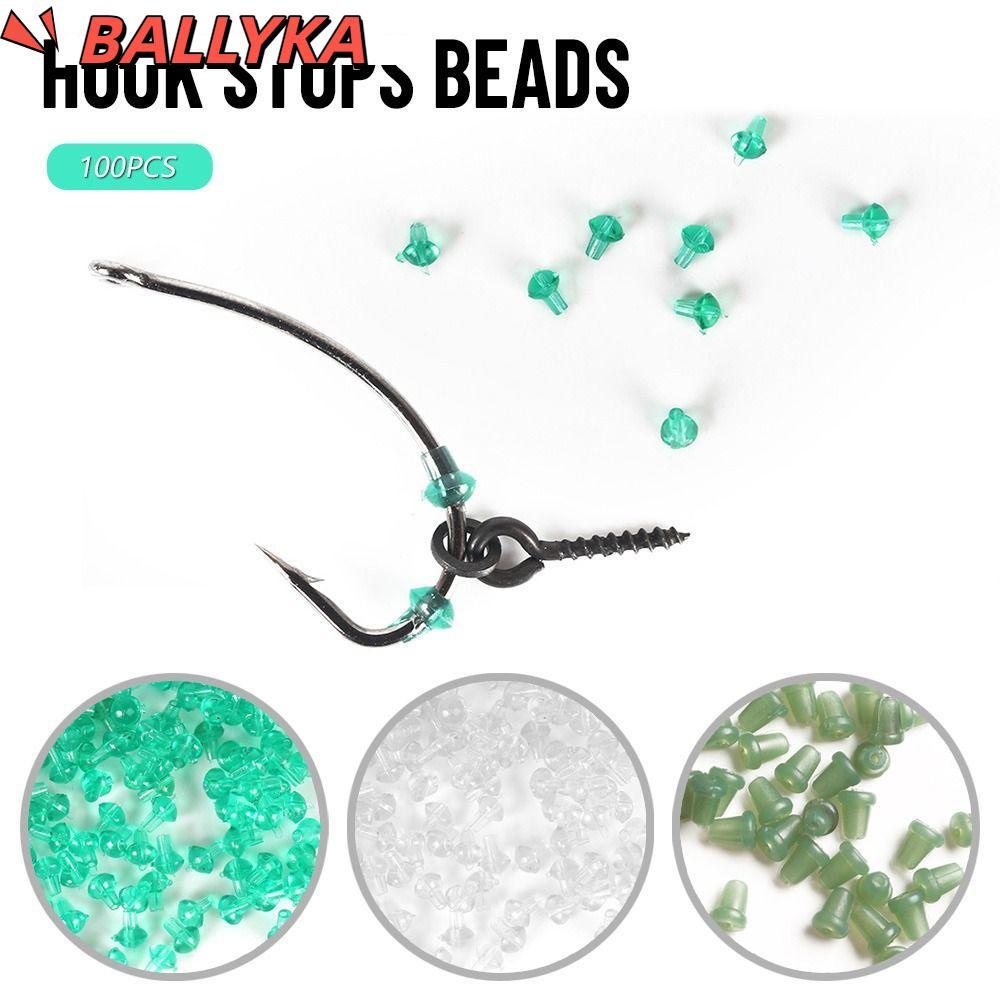 BALLYKA 100 CÁI Móc Dừng Hạt Ronnie Rig 3 màu Pop UP Boilies Dừng