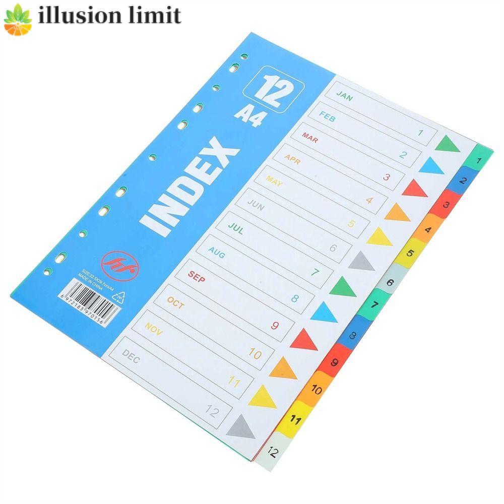 ILLUSION LIMIT Binder Dividers Numbers Tệp lưu trữ đa năng