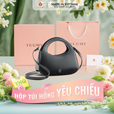 Bộ hộp quà YUUMY (Túi đeo chéo nữ YUUMY YN251 + Hộp quà YHQ2 + Túi giấy YTG2 + Túi rút BVR3838 + Thiệp cảm ơn YBT1)