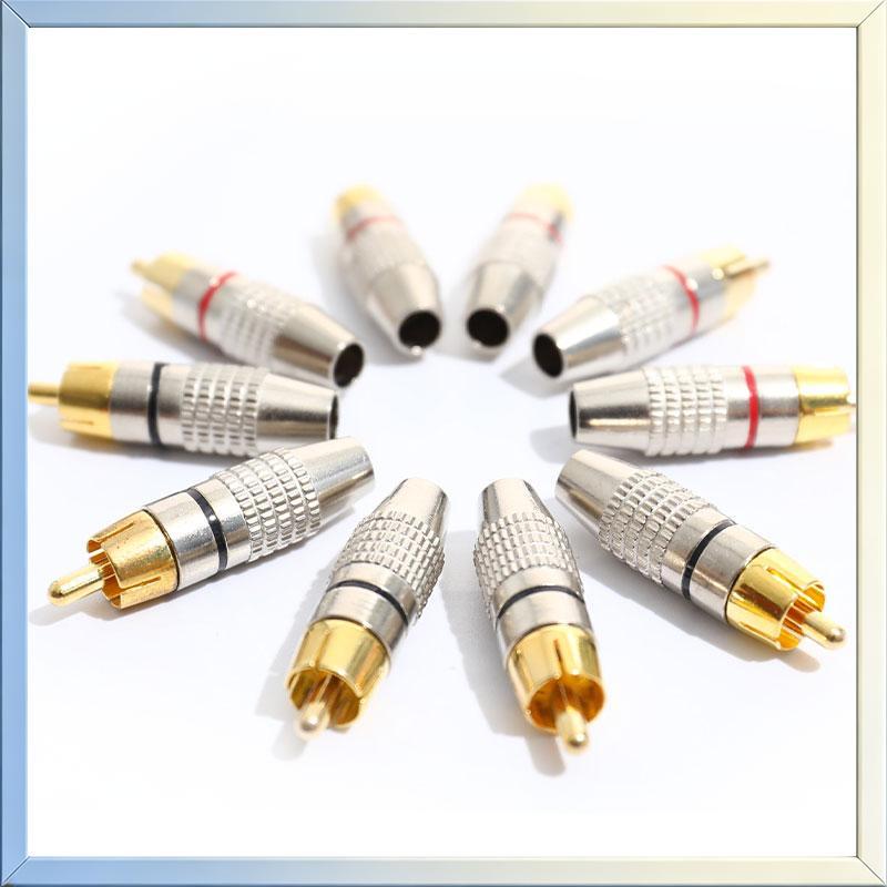 Any2Get5% tắt 10 chiếc RCA Cắm Âm Thanh Video Loing Cáp Nam Kết Nối Mạ Vàng