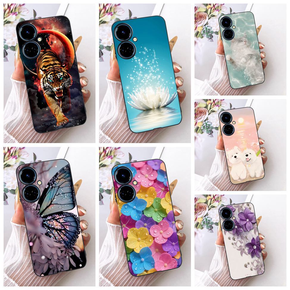 Dành Cho Tecno Camon 19 CI6n Ốp Lưng 19Pro Hoạt Hình Dễ Thương Hoa Thời Trang Vỏ Sơn Ngộ nghĩnh Cho 