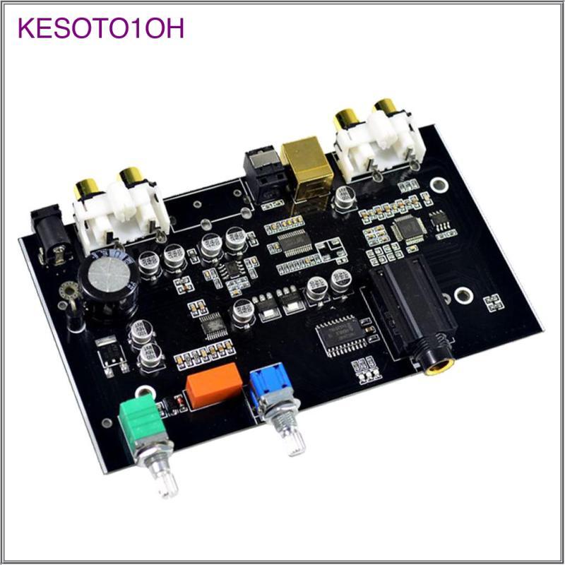Bộ giải mã âm thanh Cáp quang đồng trục USB NE5532 Bảng giải mã bộ khuếch đại 96KHz