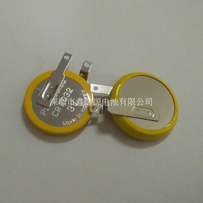 ✨Panasonic CR2032 Hàn Chân Pin 3V Nút Pin Loại Miếng Dán Hàn Chân CR2032 Gấp Âm Tích Cực Hàn Chân Pi