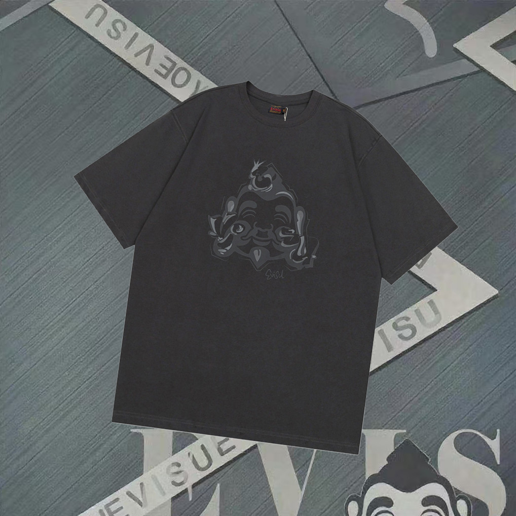 Áo thun Evisu / Áo thun Evisu Nam Nữ Áo thun in hình Áo đi lại thoáng khí thường ngày TTC4