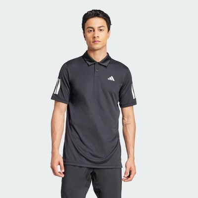 adidas Quần vợt & Padel Tennis Áo Polo 3 Sọc Tennis Club Nam Đen JG0985
