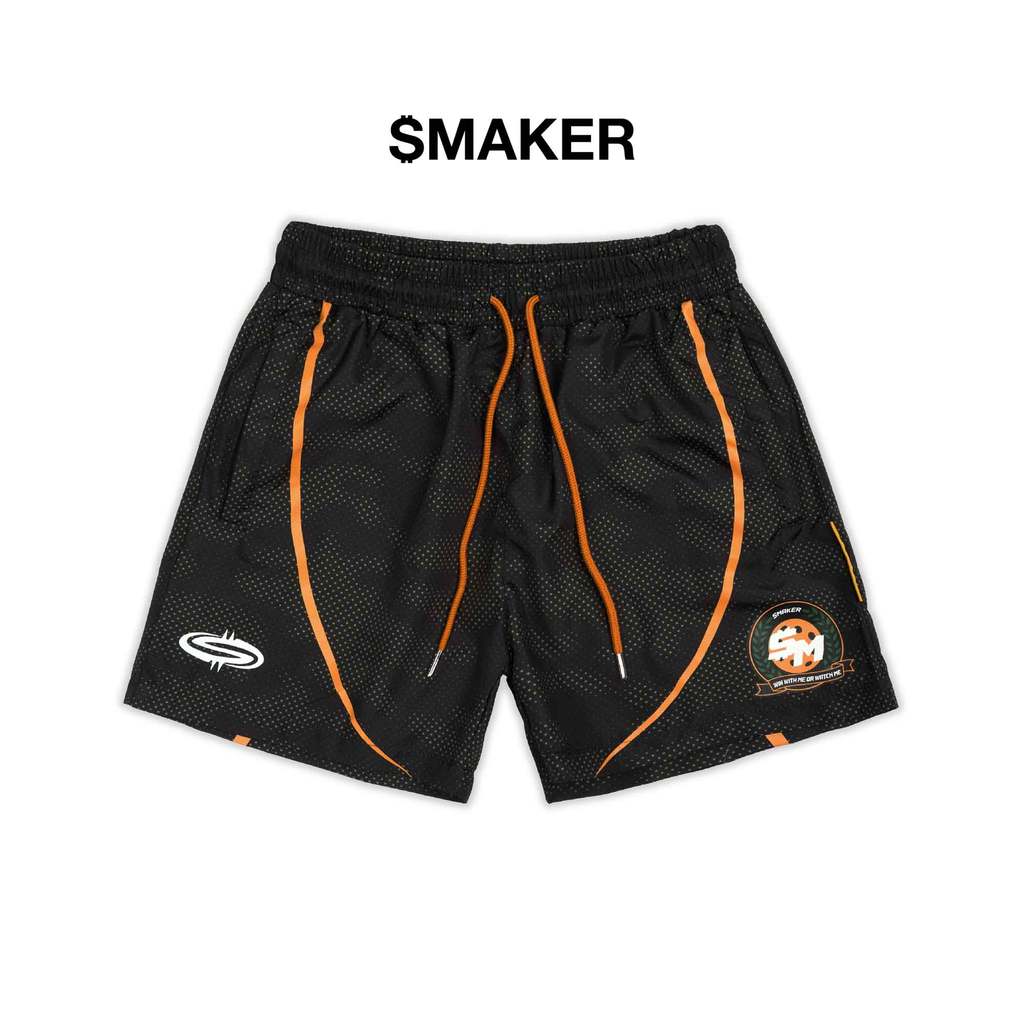 [SMAKER] Quần đùi ngắn thể thao màu đen - WIN WITH ME SHORT IN CAMO