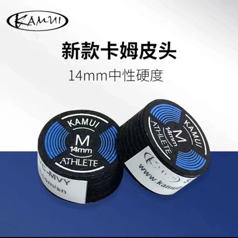 Đen Kamui Kamui Xanh Kamui Đầu Da Snooker Bida Cue Da Đầu 14 Nhỏ Đầu Lớn Nhiều Lớp 118-12m