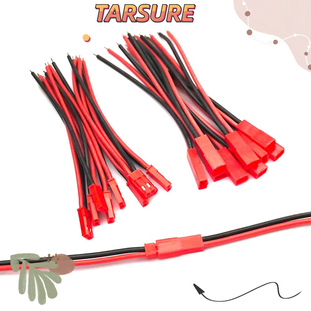 TARSURR 10 Cặp Cáp Kết Nối JST, 22AWG Đồng 2 Pin JST 2 Pin Đầu Cuối Dây, Kết Nối Ổn Định Cách Nhiệt 