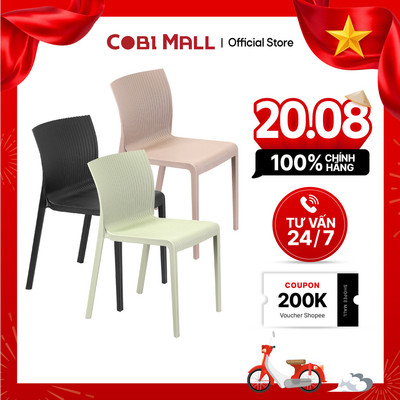 Ghế Nhựa Đúc Elle Không Tay Vịn Thiết Kế Hiện Đại, Chịu Lực Tốt – Cobi Home
