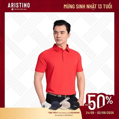 Áo Polo Nam Ngắn Tay Aristino Golf Co Dãn Thoáng Khí, Thiết Kế Khỏe Khoắn APSG12AS2