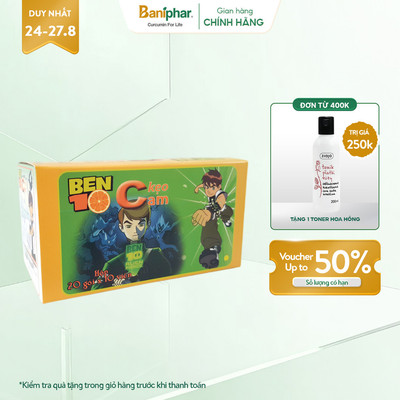 Viên kẹo ngậm vị cam ben 10 BANIPHAR 300gr