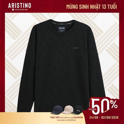 Áo dài tay bo gấu Aristino dáng Regular Fit ASW004BZ