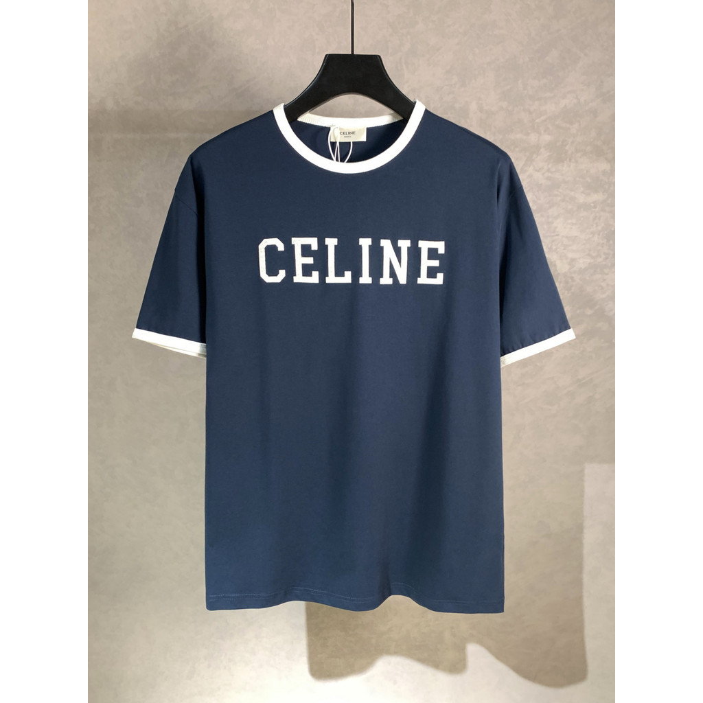 CELINE CELINE Nam Nữ Plus Kích Thước Tay Ngắn Phong Cách Cặp Đôi Thoải Mái Nhật Bản Đồng Thương Hiệu