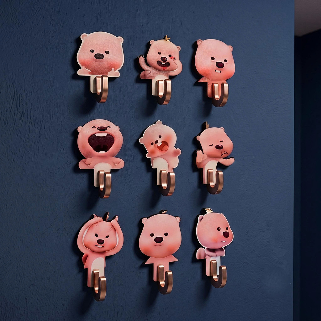(MẪU A55) Móc treo meme dễ thường hình Loopy, gấu hồng meme cợt nhả, hihi