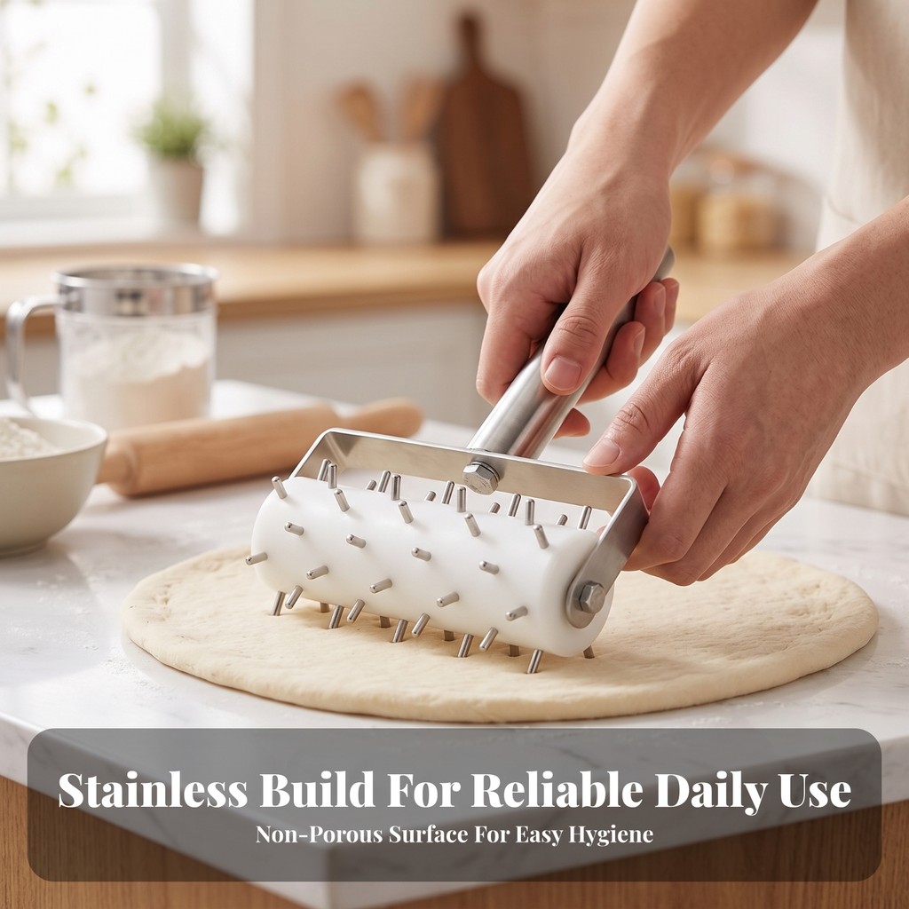 Pizza Pastry Base Docking Tool Dễ dàng làm sạch Pizza Pastry Base Docker Pastry Docker Roller Dụng c