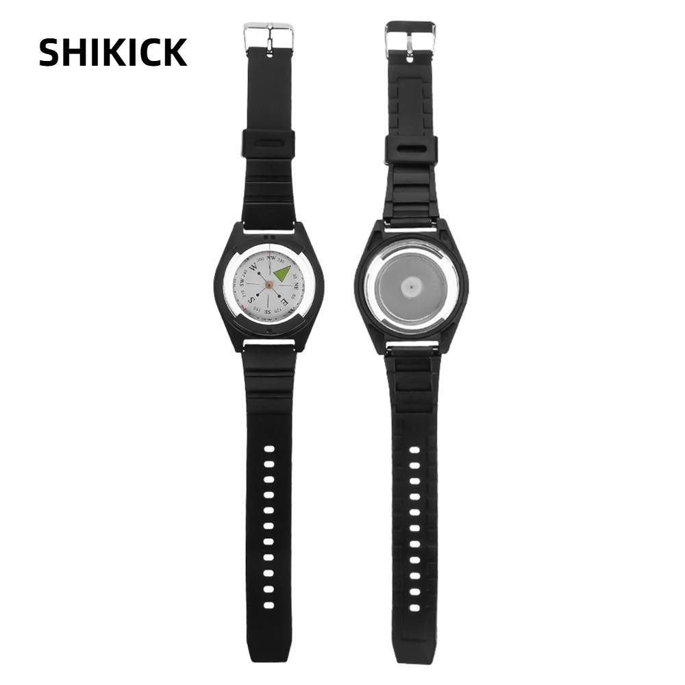 La bàn ngoài trời SHIKICK, La bàn đồng hồ đeo tay silicon ABS, La bàn định hướng Mini bền bỉ có thể 