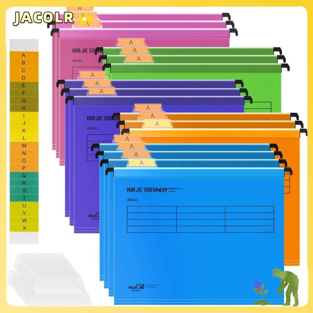 Tệp treo JACOLR A4, Thư mục lao động nhanh loại treo PVC A4, A4 có màu móc Thư mục tệp treo ngẫu nhi