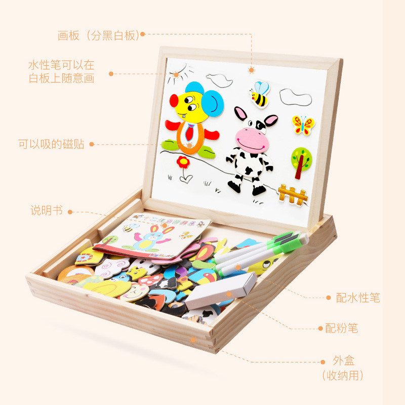 Câu đố cung hoàng đạo mới Âm nhạc Câu đố từ tính Vui nhộn Trẻ em Xếp hình từ tính Mẫu giáo Xếp hình 