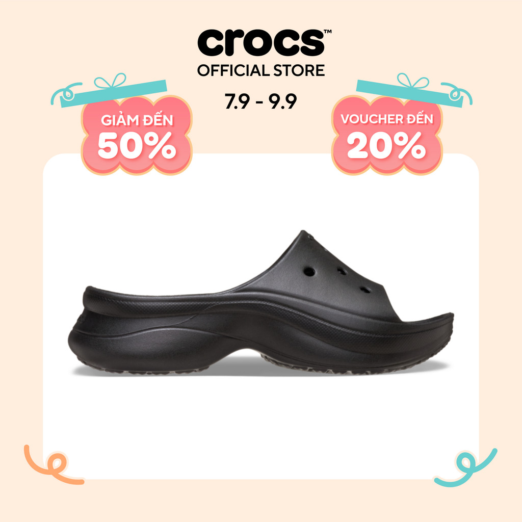 Dép Quai Ngang Nữ Crocs Bae Classic - Black - 211108-001