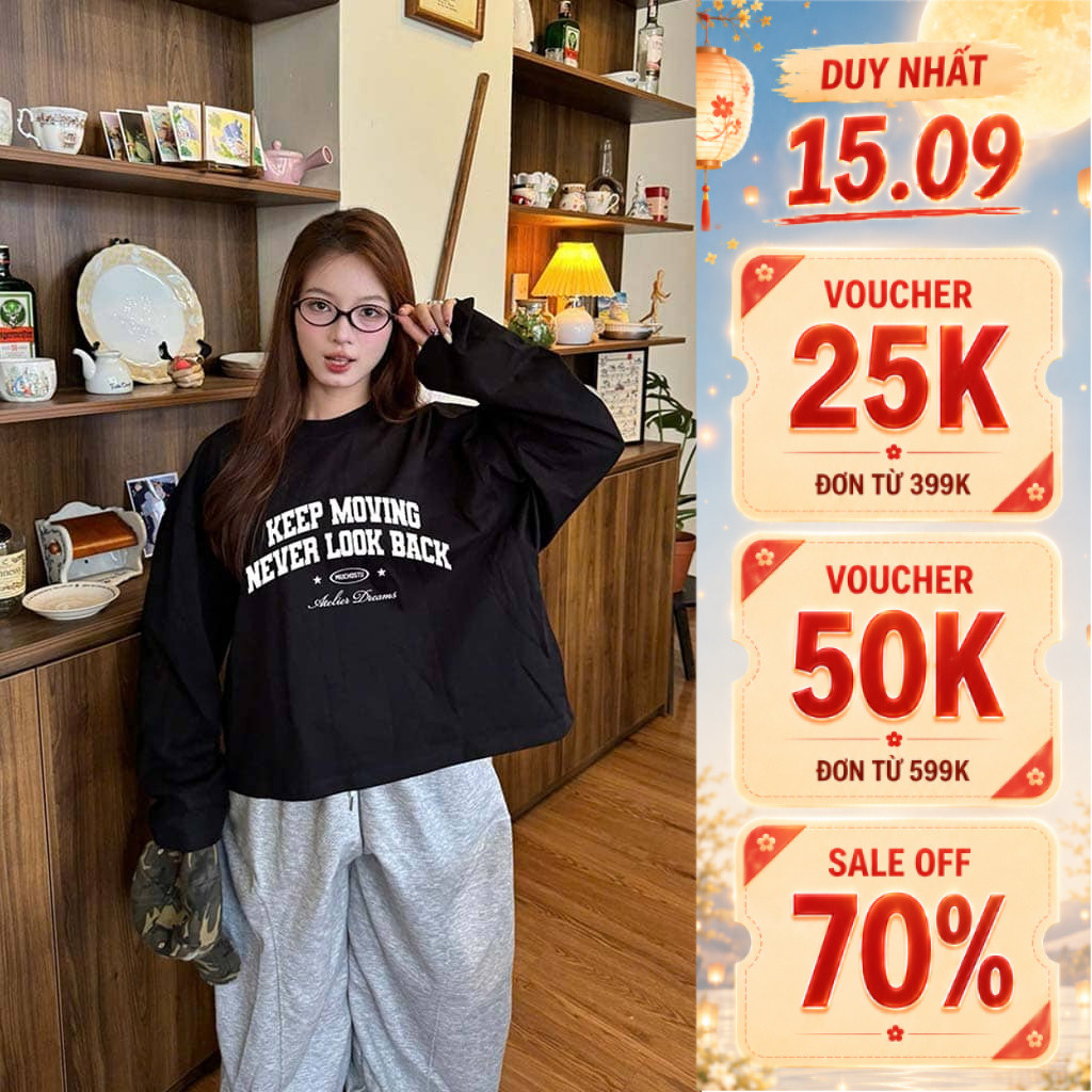 Áo thun boxy tay dài basic style in chữ BST Miucho mềm mại cao cấp dày dặn đứng form in mix