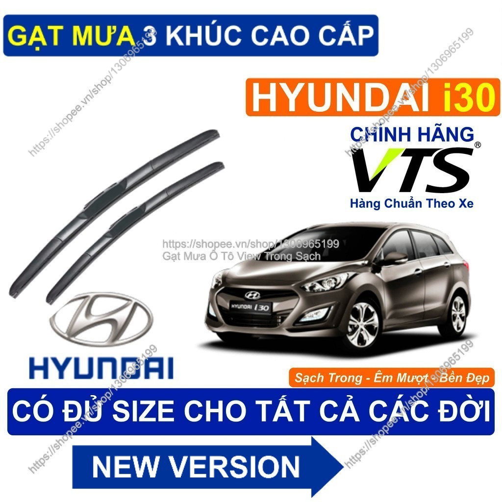 Gạt Mưa 3 Khúc Kính Lái Hyundai i30- Cặp Gạt Mưa 3 Khúc Kính Lái Cho Các Dòng Xe Hyundai i30-  Hyund