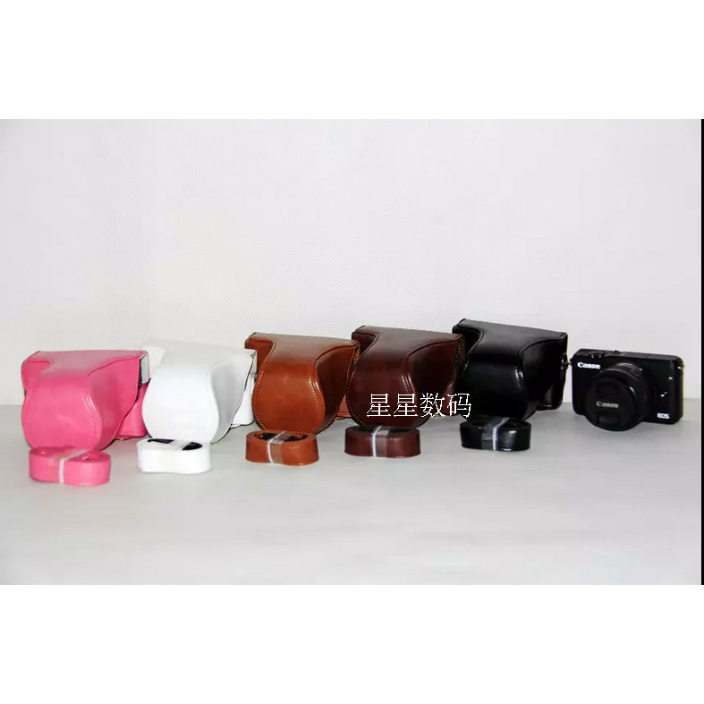 Thích hợp cho Canon Canon EOS M10 M100 Túi đựng máy ảnh Vỏ da bảo vệ Canon EOSM10 Túi đựng máy ảnh