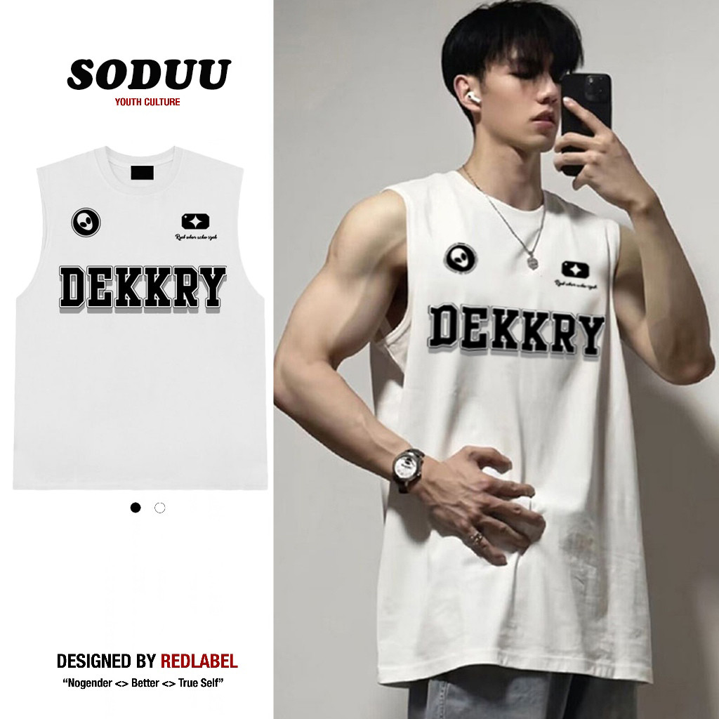 áo tanktop nam form rộng Cotton100%  áo thun ba lỗ thể thao  Họa tiết retro SODUU