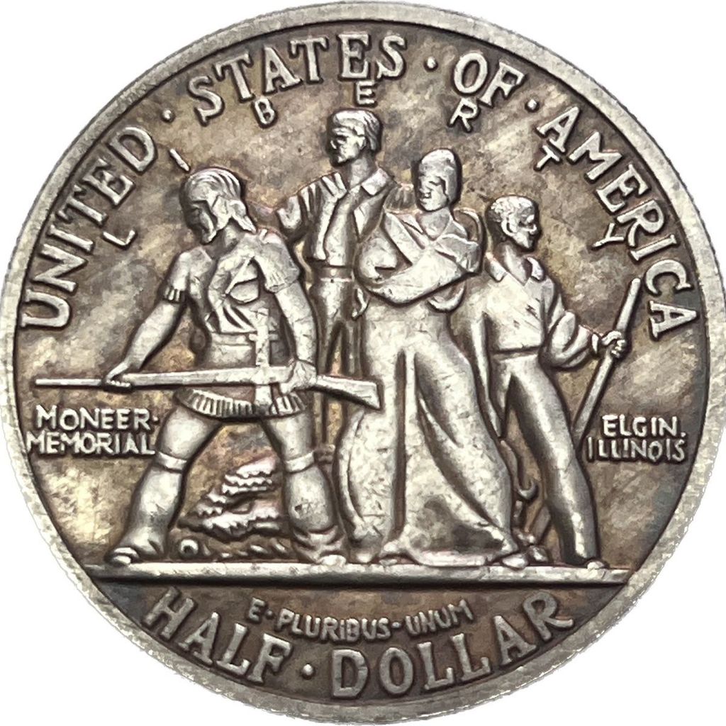 30mm 1936 Illinois Elkin Centennial Semi-Art Craft Coin Trailblazer Pioneer 1020