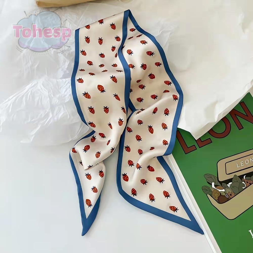 Dây buộc tóc THESP, Dây buộc tóc dài nơ ruy băng cổ điển, Khăn lụa cao cấp ruy băng Satin nhỏ thời t