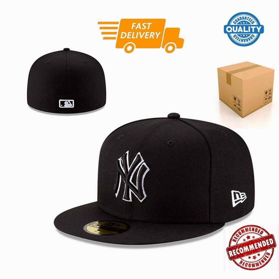 Chất Lượng Cao MLB New York Yankees Full Cap Trang Bị Mũ Nam Nữ 59FIFTY Mũ Đóng Mũ Thêu Thể Thao (un