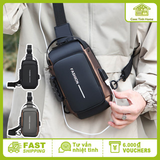 Túi Đeo Chéo Nam Cao Cấp Chống Nước – Đựng Ipad, Điện Thoại, Khóa Chống Trộm, Thời Trang Đa Năng
