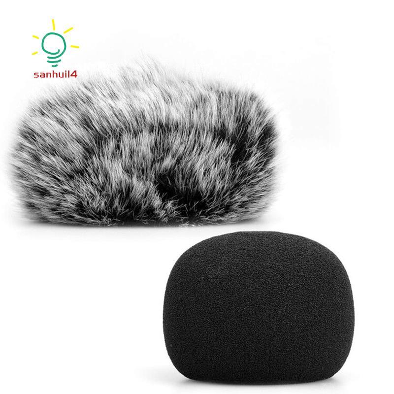2 Chiếc Lông Kính Chắn Gió Muff Nắp Gió + Micro Xốp Kính Chắn Gió Cho Zoom H1 H1N Mic