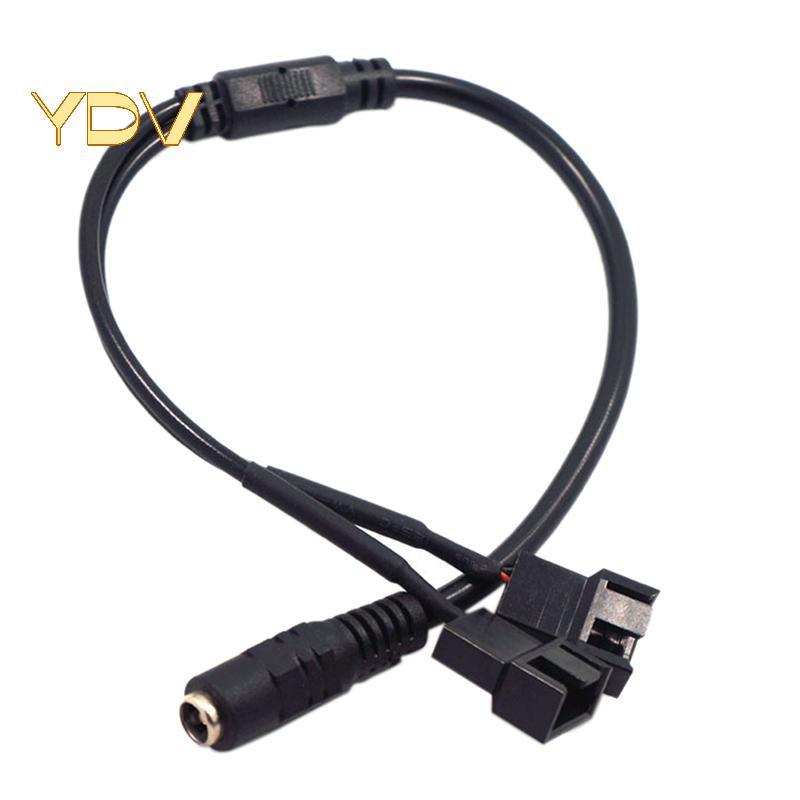 [YDV] DC 5521 đến 4Pin PWM 4 Pin 2 Wayputer PC Router Fan Power Adapter Cáp 12V [Mới]