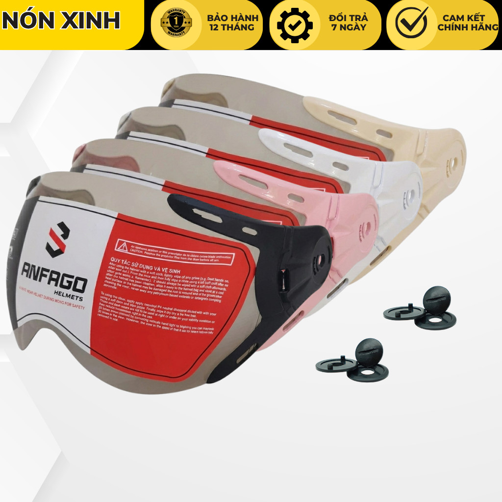 【TẶNG KÈM BỘ ỐC VÍT】Kính gắn mũ bảo hiểm Anfago helmet Grs A33k-Grs A737k-GRO Sundy Hp02k Bktec Bk6