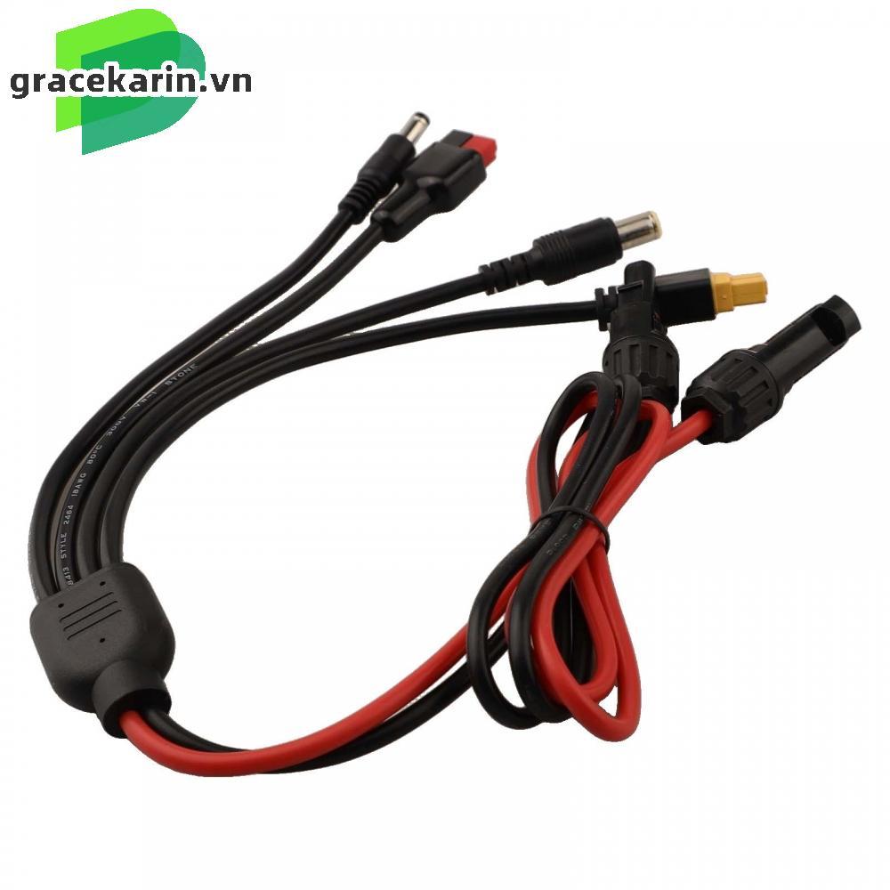 Solar Panel Connector Adapter 4 in 1 Cable for XT60 DC5521 DC7909 Power Stations
