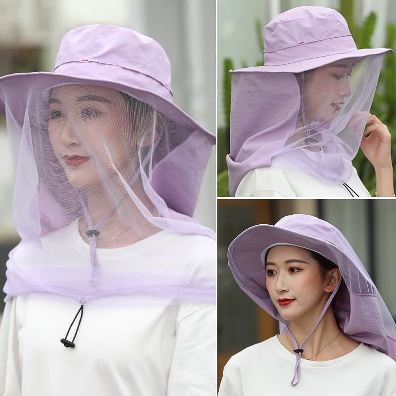 Sun protection and UV protection women's sun hat for outdoor work and face protection pptq Mosquito 