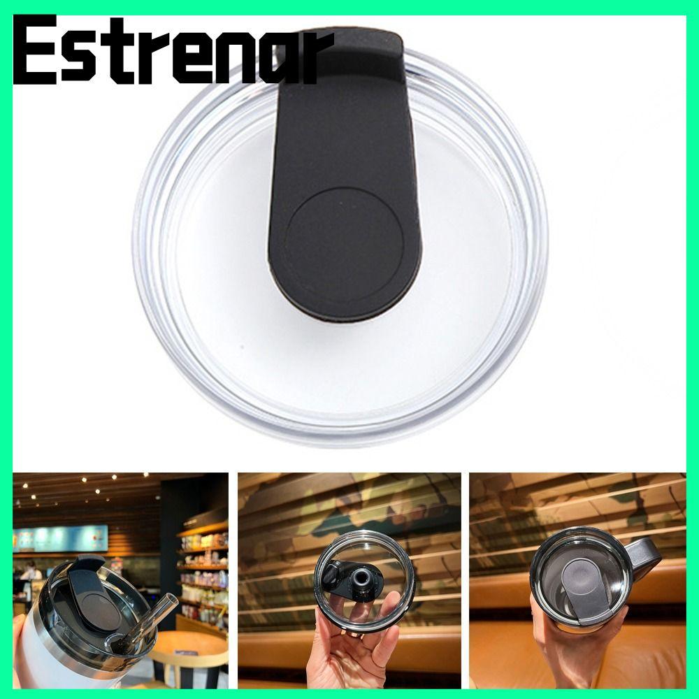 Nắp cốc ESTRENAR, Không có nắp chai chống tràn ống hút, Nắp thay thế niêm phong bằng nhựa bền 20oz /