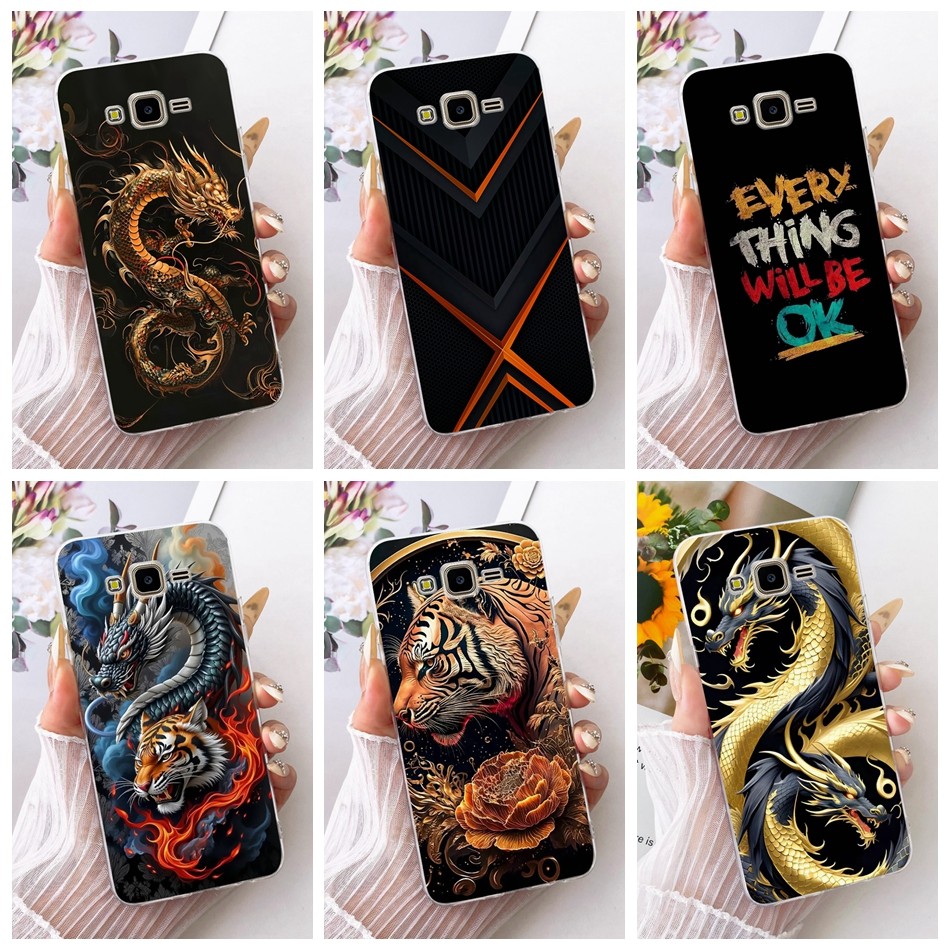 Dành Cho Samsung Galaxy J7 Core / J7 Nxt / J7 Neo / J7 Cool Dragon Tiger Pattern Ốp Điện Thoại TPU S