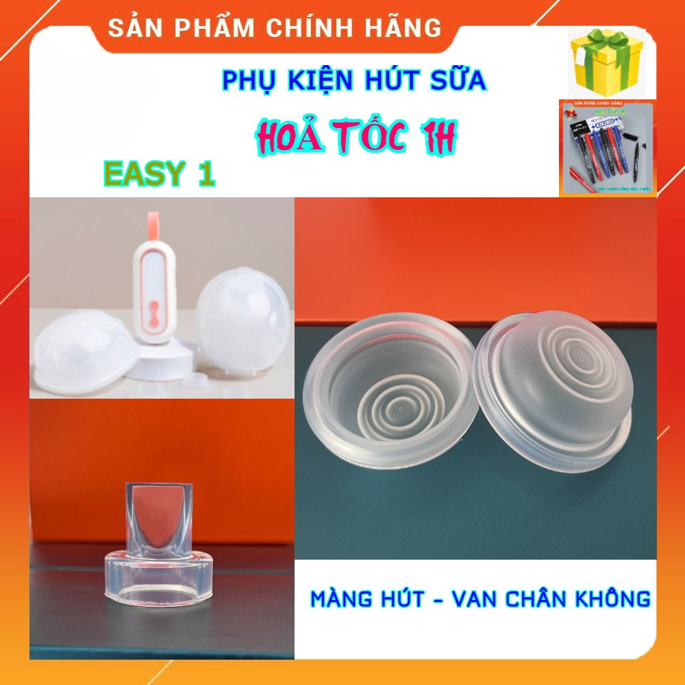 (HoảTốc1h) Phụ kiện hút sữa thay thế KAMIDI EASY 1, phụ kiện hút sữa SILICON, van xả 1 chiều, van mỏ
