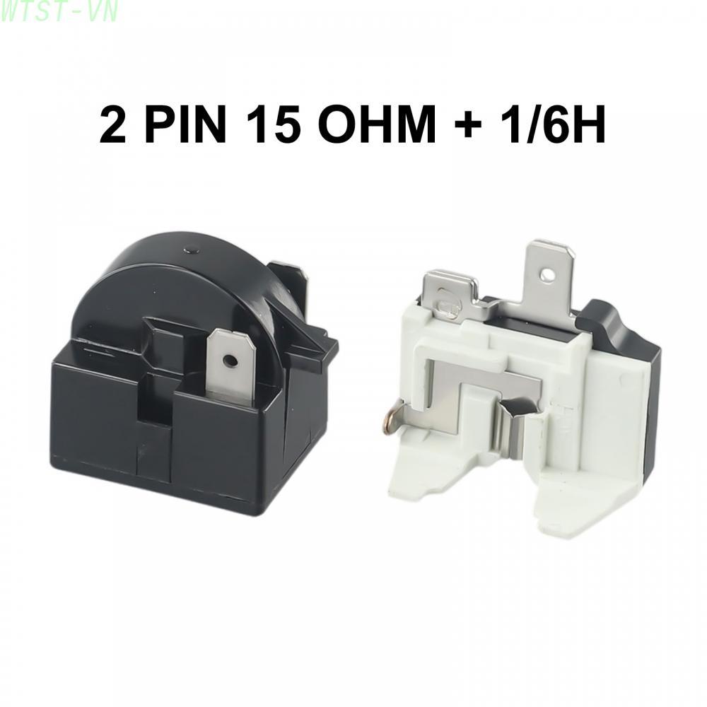 Mini Fridge Start Relay 15 Ohm + 16H Compressor Overload Protector Kit