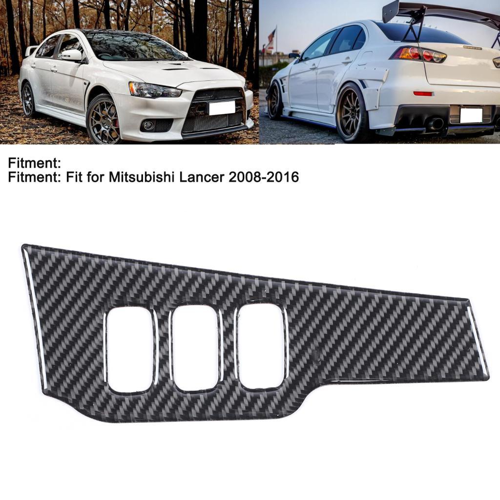 Coo Coo Sợi Carbon Đèn Pha Nút Công Tắc Miếng Dán Viền Bao Da Phù Hợp Cho Mitsubishi Lancer 2008‑201