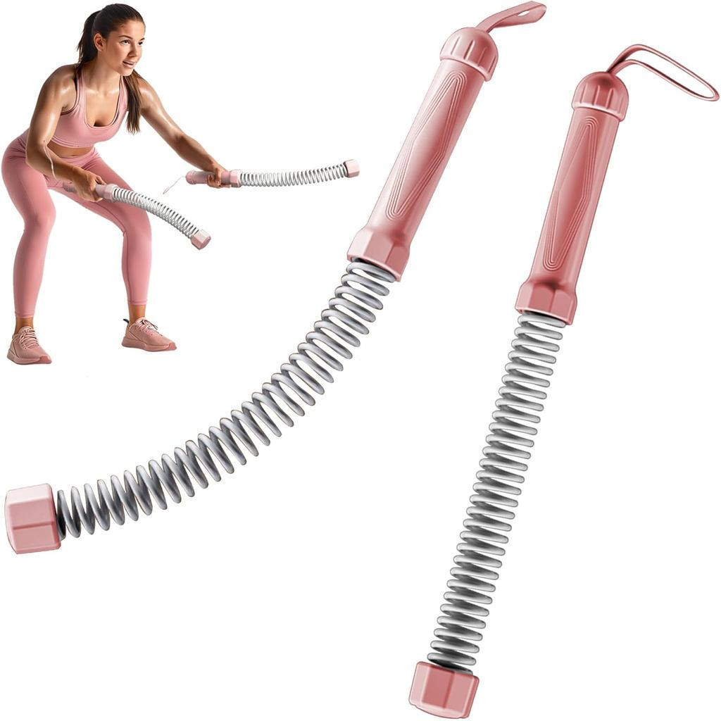 2PCS Weighted Ropeless Battle Ropes, 3.5 lbs in total, Heavy Duty Workout Rope for Home Gym with Tra