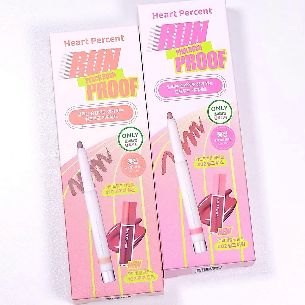 [HSD T12/2028] Set Chì Kẻ Viền Môi Heart Percent Dote On Mood Lip Pencil + Son Mini