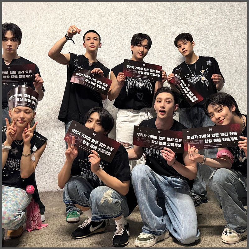 GC12 Stray Kids domin ATE Wolf Chan Leebit FoxI Ny BbokAri Áo thun KPOP tay ngắn hàng đầu GC12