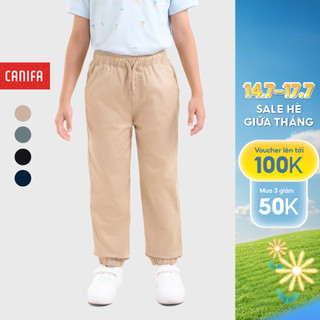 Quần Khaki bé trai CANIFA cạp chun co giãn bo gấu, thoải mái vận động 2BK26A002