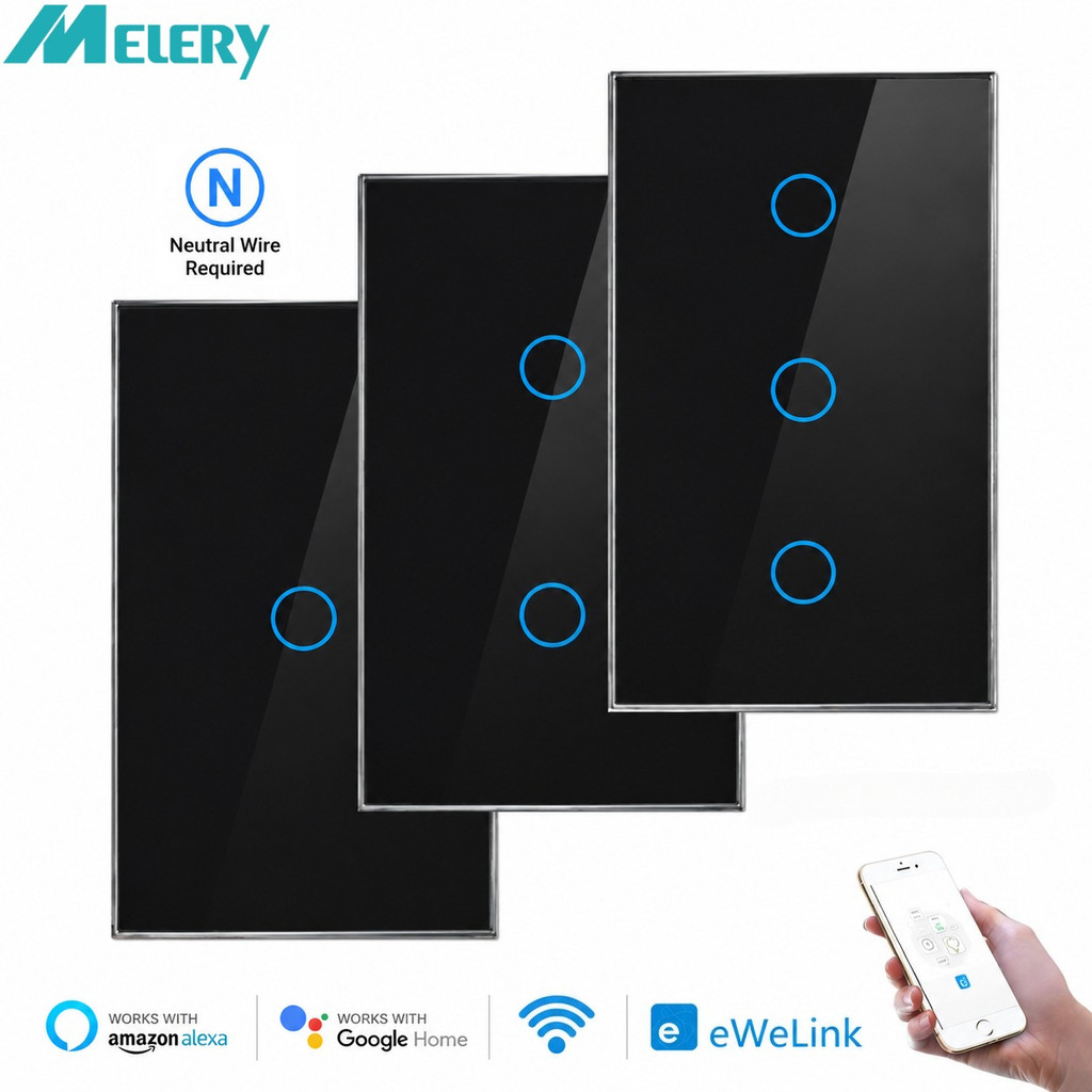 GOOGLE Công Tắc Đèn Gắn Tường Thông Minh EWelink Kết Nối Bluetooth Điều Khiển Bằng Giọng Nói Tiện Dụ