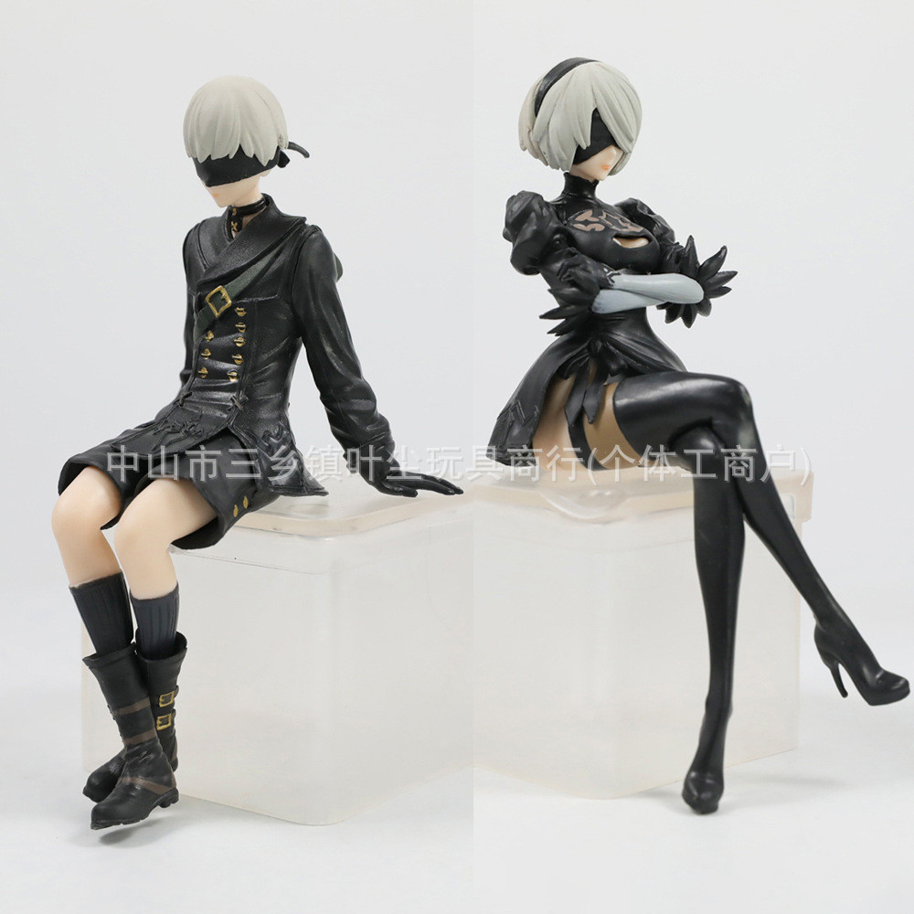 Ngồi Cô Gái Đẹp jack-O2B Nier Cơ Kỷ Nguyên Anime Hình Khung Xe Trang Trí Mô Hình Bấm Mì Ăn Liền 7.17