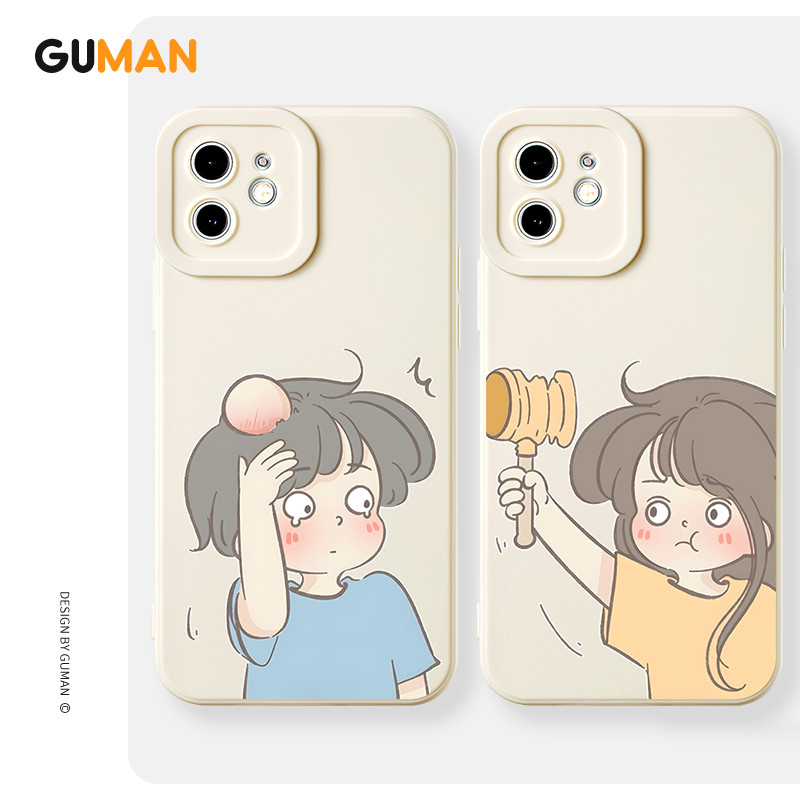 GUMAN Ốp lưng nam nữ cặp đôi dễ thương đẹp hoạt hình độc lạ ngộ nghĩnh hình bựa hài hước chống sốc c