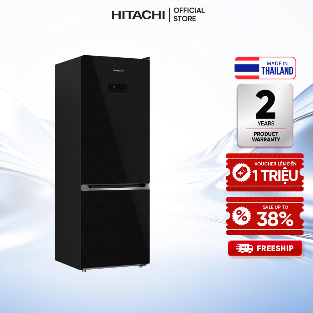 [MIỄN PHÍ GIAO HN HCM]Tủ Lạnh Hitachi HRBN6340DUVN 323L,2 Cánh Ngăn Đông Dưới, Inverter x Làm lạnh k